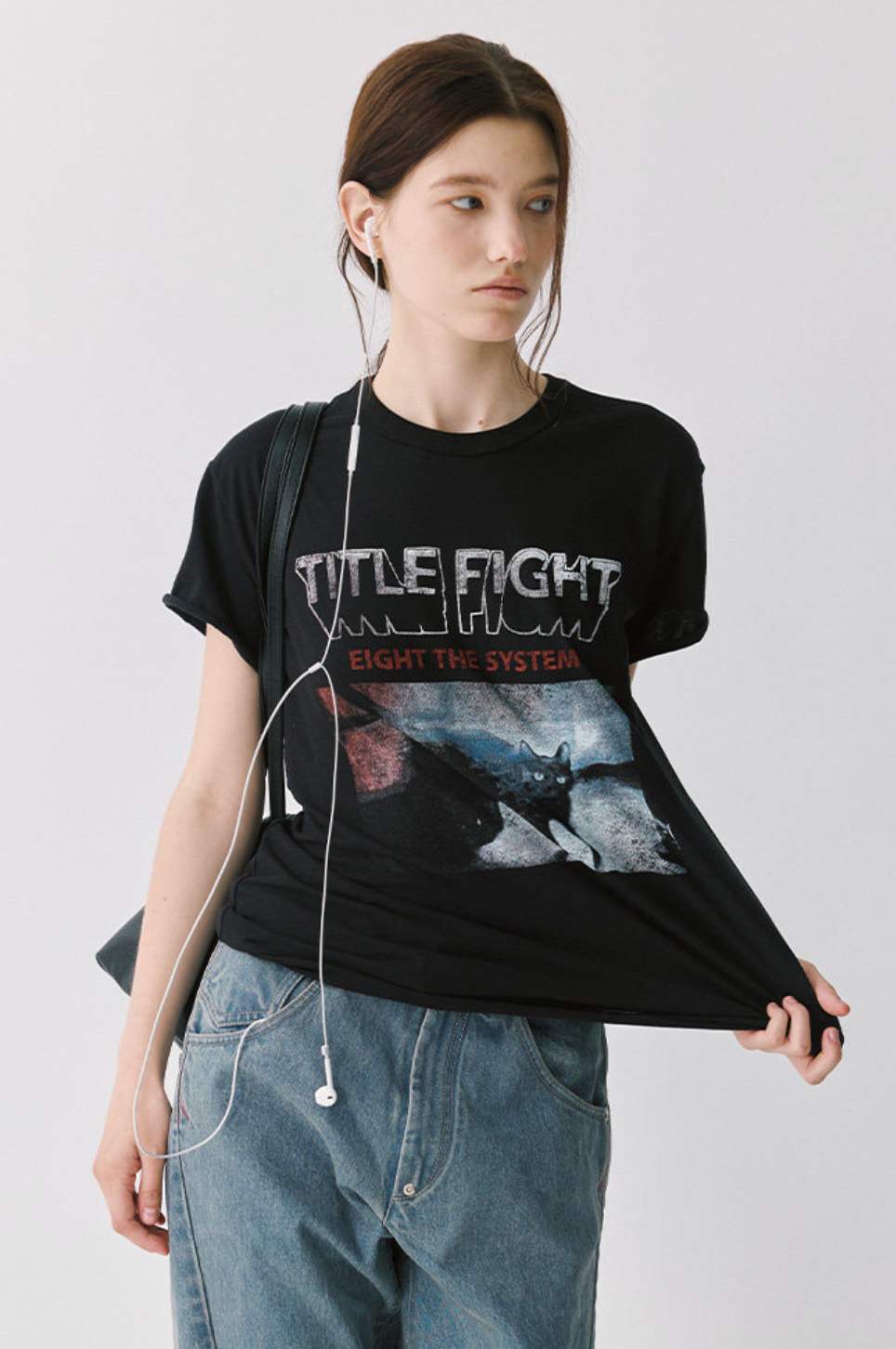 薄手50番手コットングラフィックTシャツ N7116