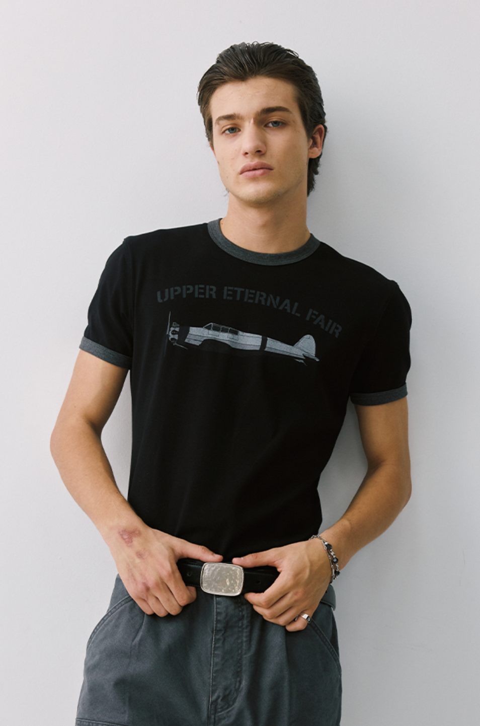 コットンリンガーヴィンテージ配色Tシャツ N7118