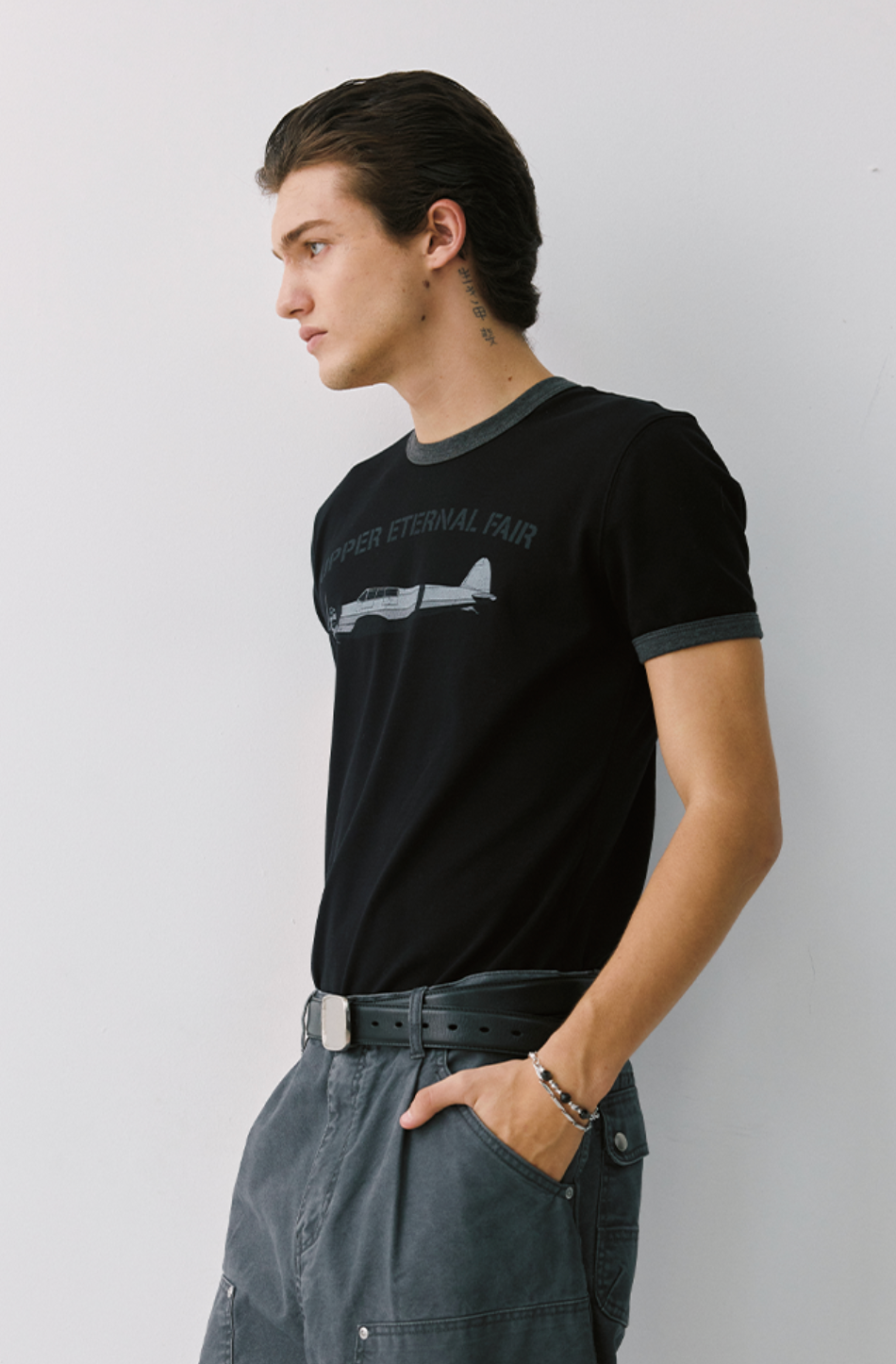 コットンリンガーヴィンテージ配色Tシャツ N7118