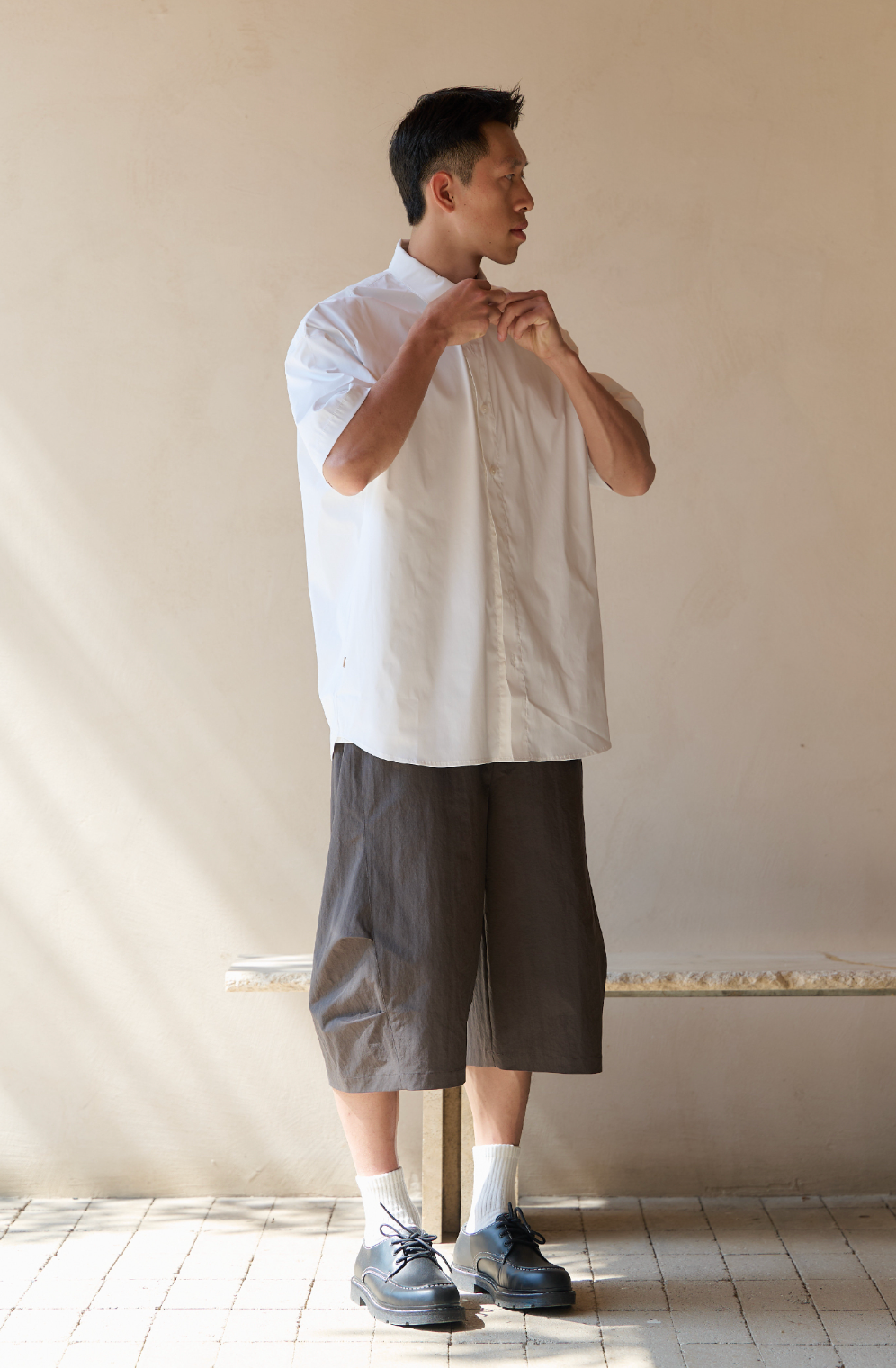 Opaque, Wrinkle-Resistant, UV-Protective Short-Sleeve Shirt N7128