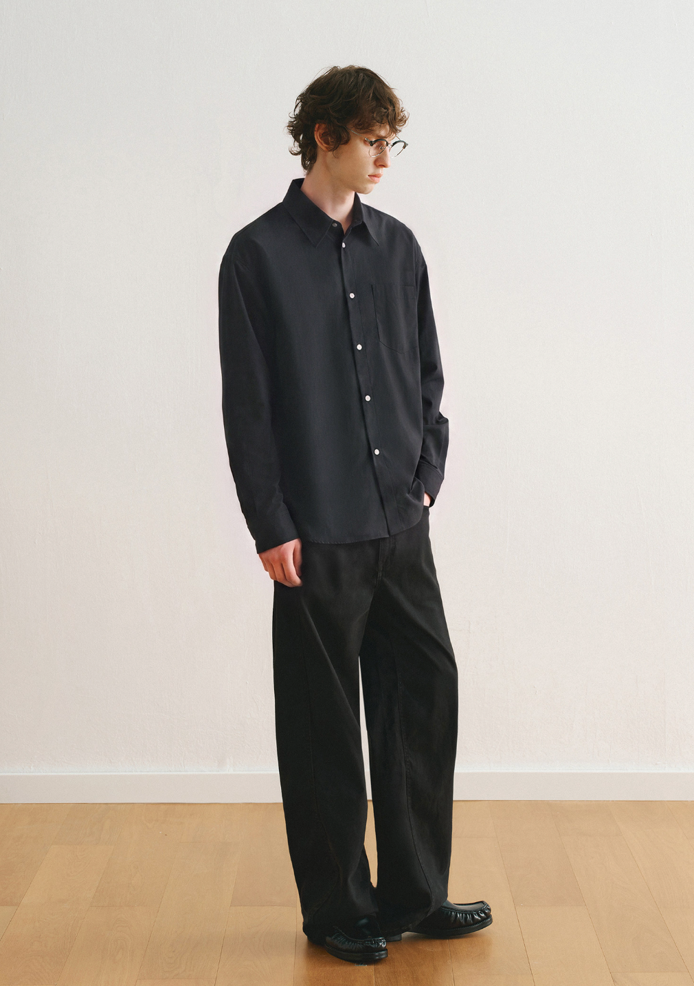 防透け防皺UVカット長袖シャツ N7199