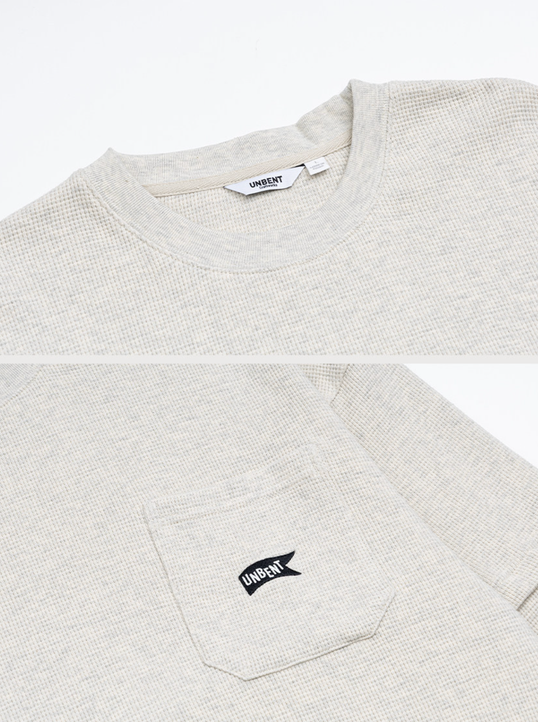 レイヤードポケット刺繍ワッフルロングTシャツ N7300