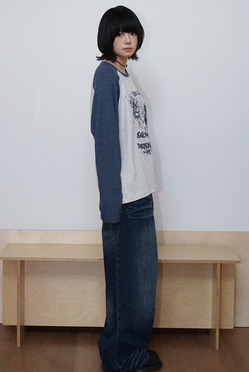 ヴィンテージセーリングラグランロングTシャツ N7363