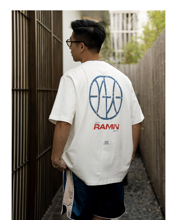 【300G】back print t-shirt / アースプリントT  N3719