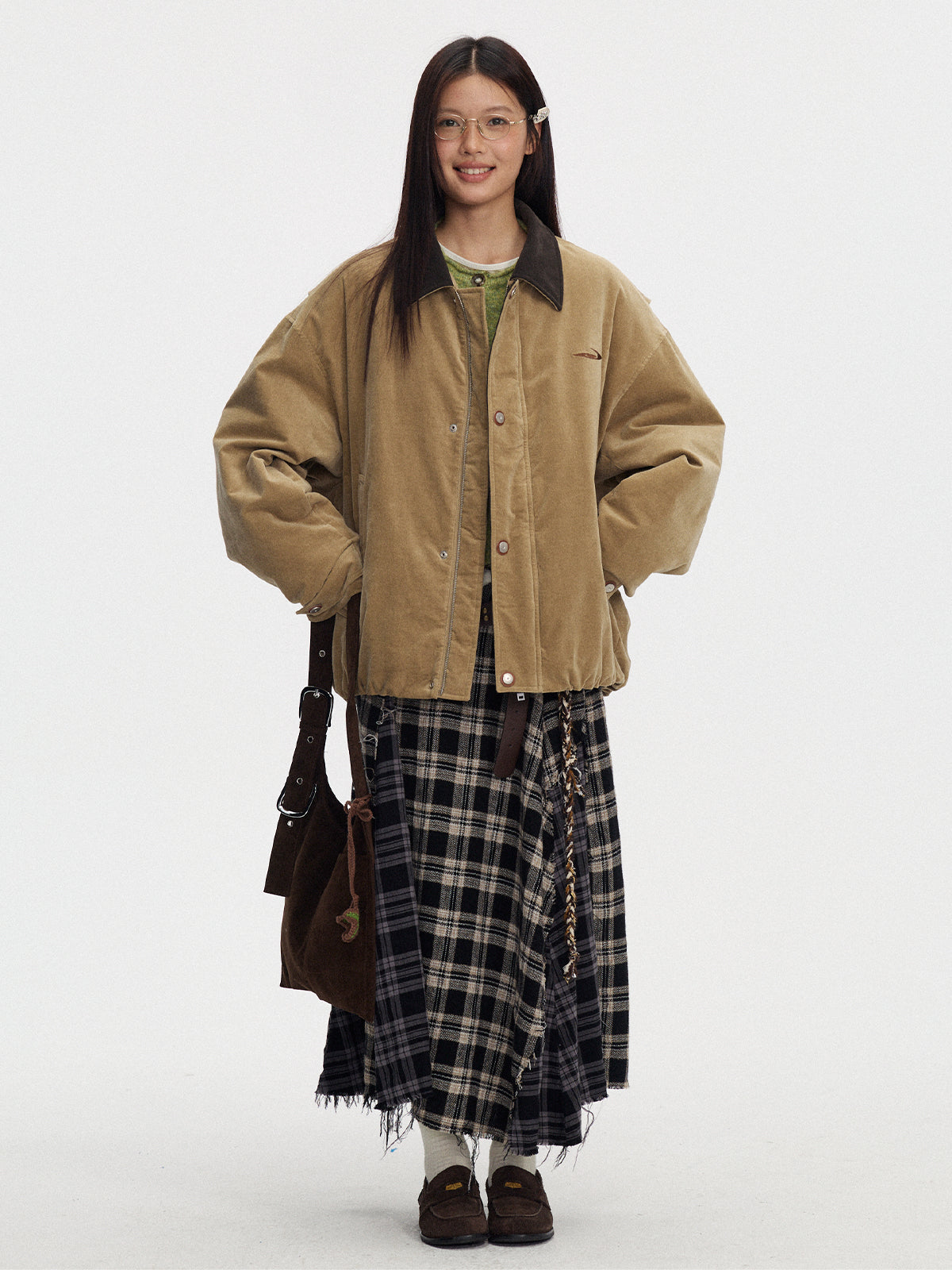 ベルベットタッチ・ポロカラーダウンジャケット　N6265