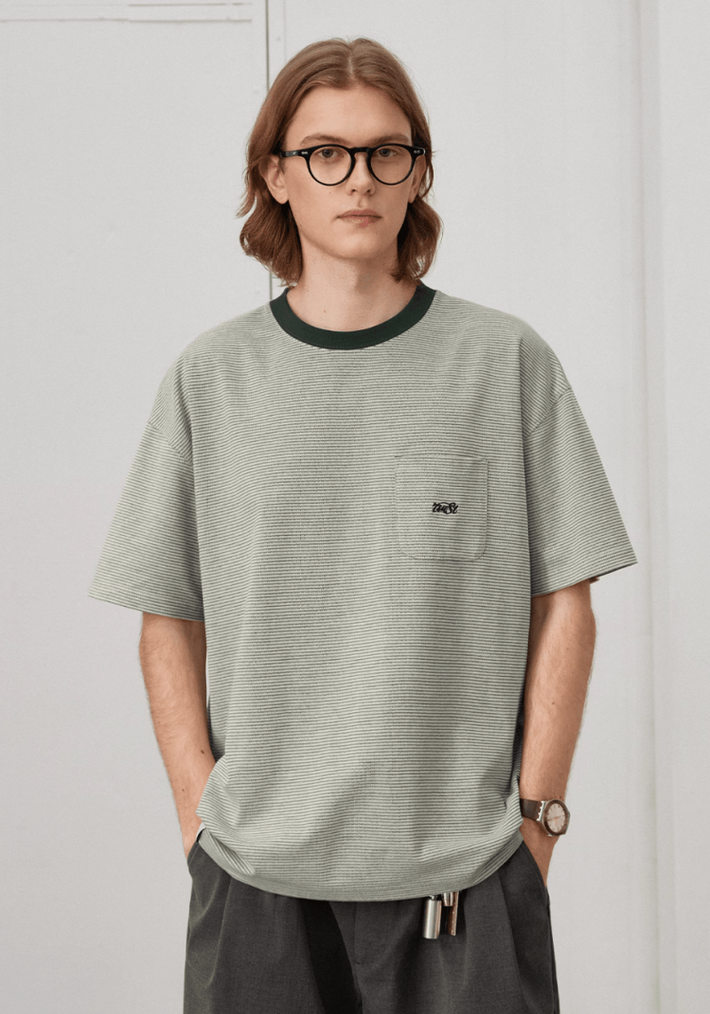 【220G】border pocket t-shirt N5209 - ファッション通販 NNine(ナイン)
