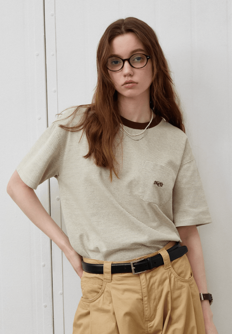 【220G】border pocket t-shirt N5209 - ファッション通販 NNine(ナイン)