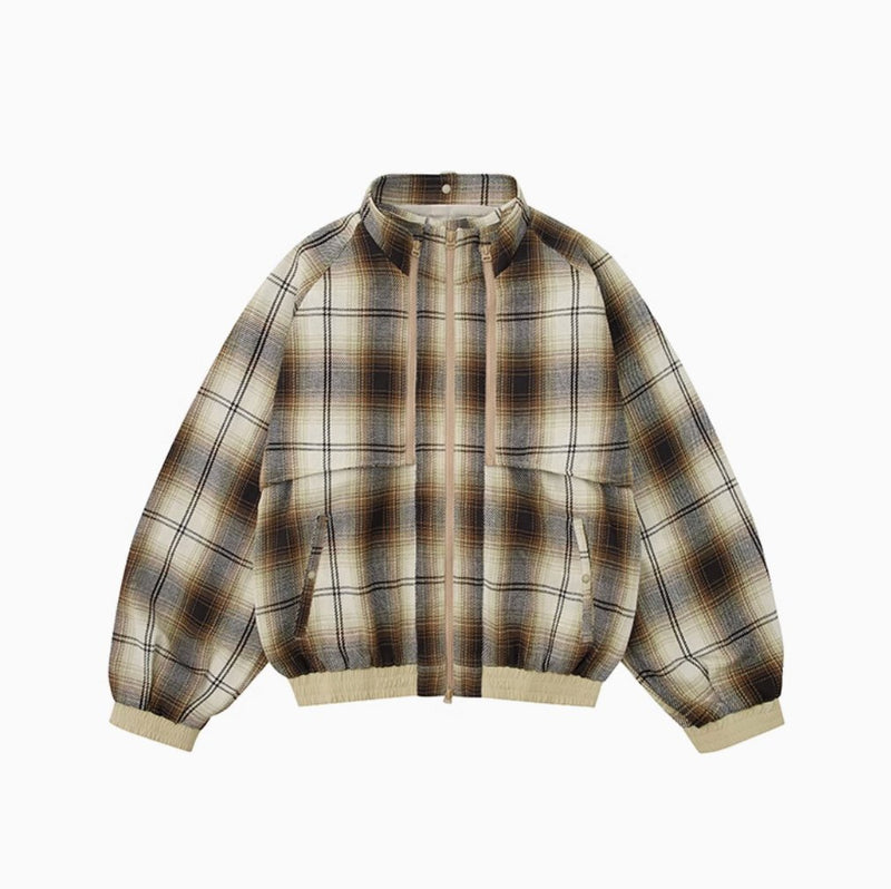 【2点セット】2way zip check blouson N4654 - NNine