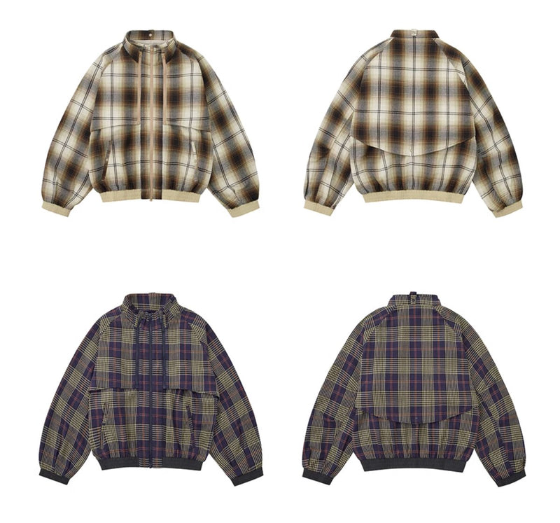 【2点セット】2way zip check blouson N4654 - NNine