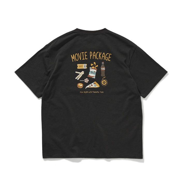 【230G】Cinema package back print T-shirt / 映画 バックプリント Tシャツ 半袖 レトロ N5310 - ファッション通販 NNine(ナイン)