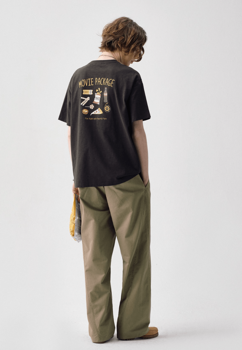 【230G】Cinema package back print T-shirt / 映画 バックプリント Tシャツ 半袖 レトロ N5310 - ファッション通販 NNine(ナイン)