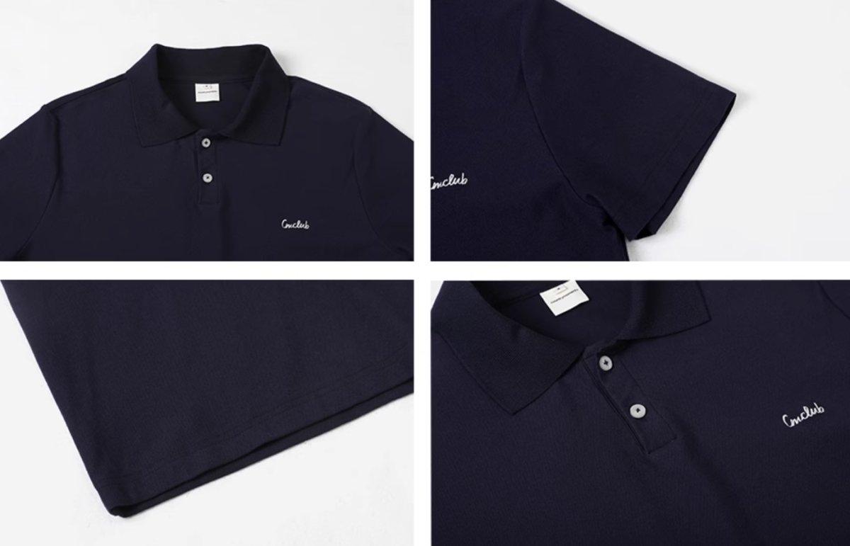 【230G】navy logo polo shirt N3665 - NNine