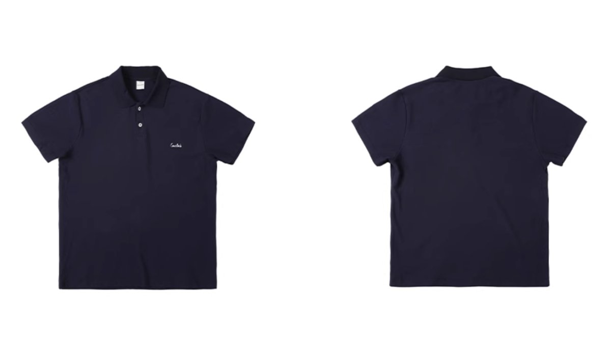 【230G】navy logo polo shirt N3665 - NNine