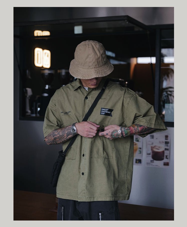 【230G】retro work shirt N3635 - NNine