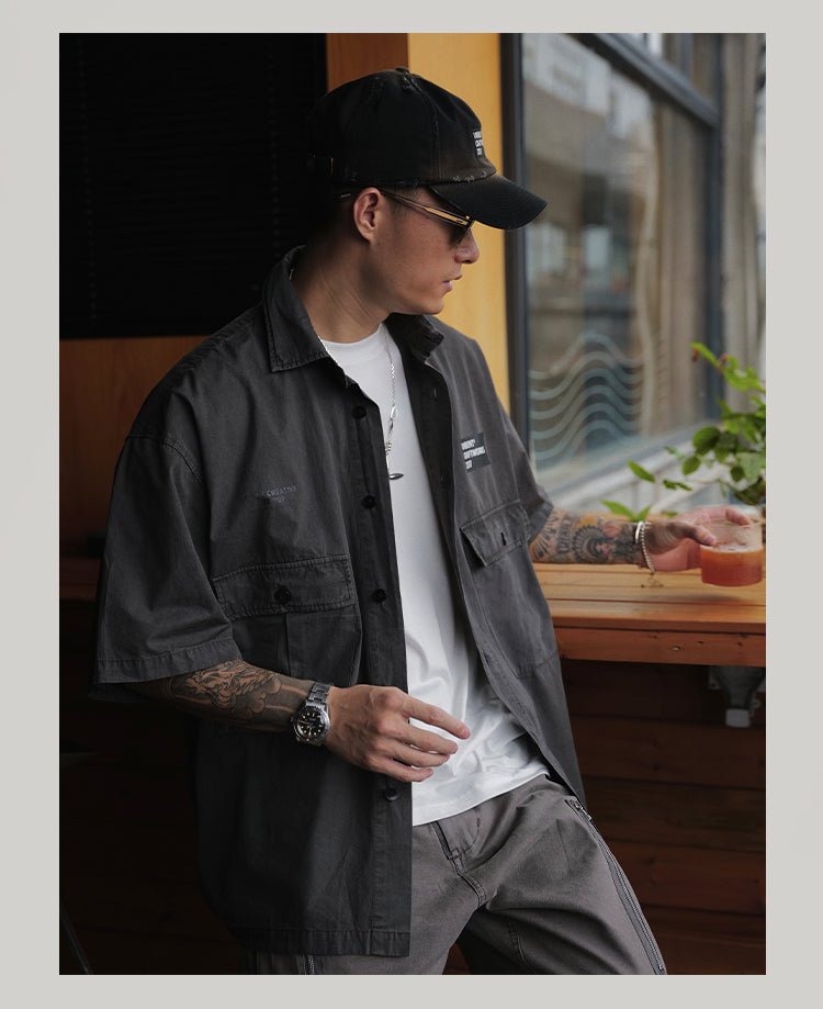 【230G】retro work shirt N3635 - NNine