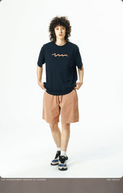【240G】Basic graffiti print T-shirt N3369 - NNine