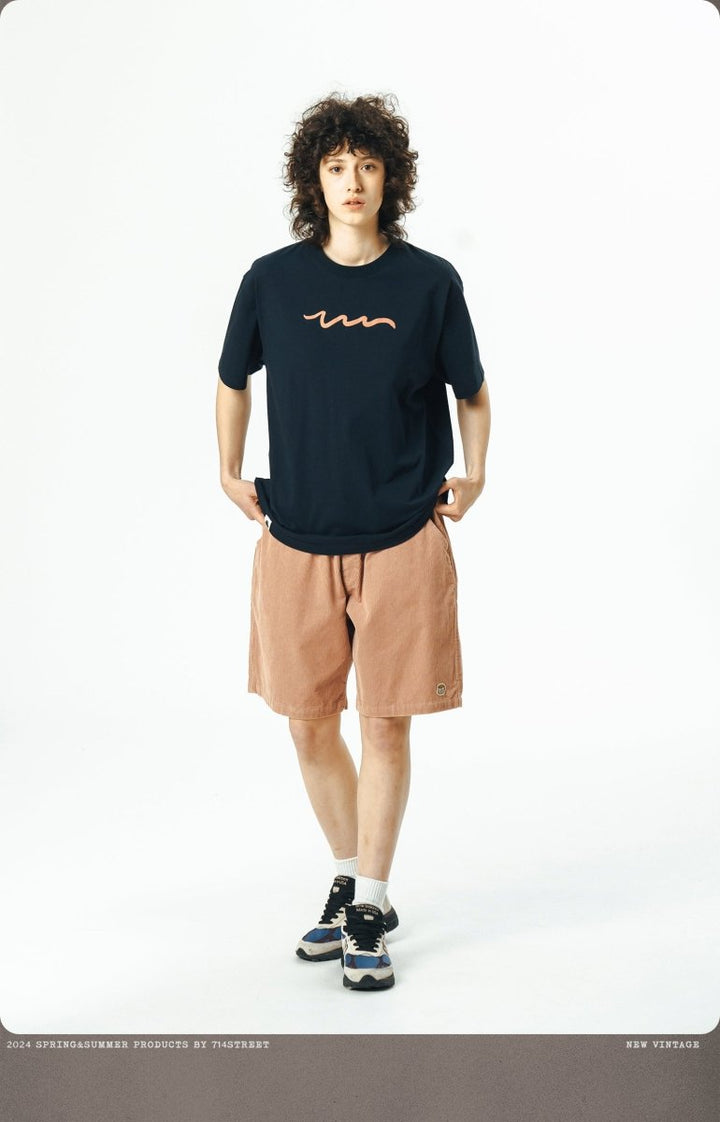 【240G】Basic graffiti print T-shirt N3369 - NNine