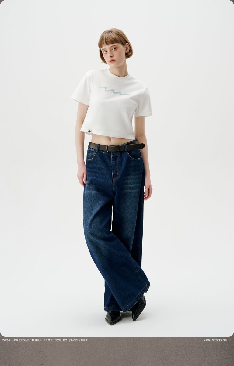 【240G】Basic graffiti print T-shirt N3369 - NNine