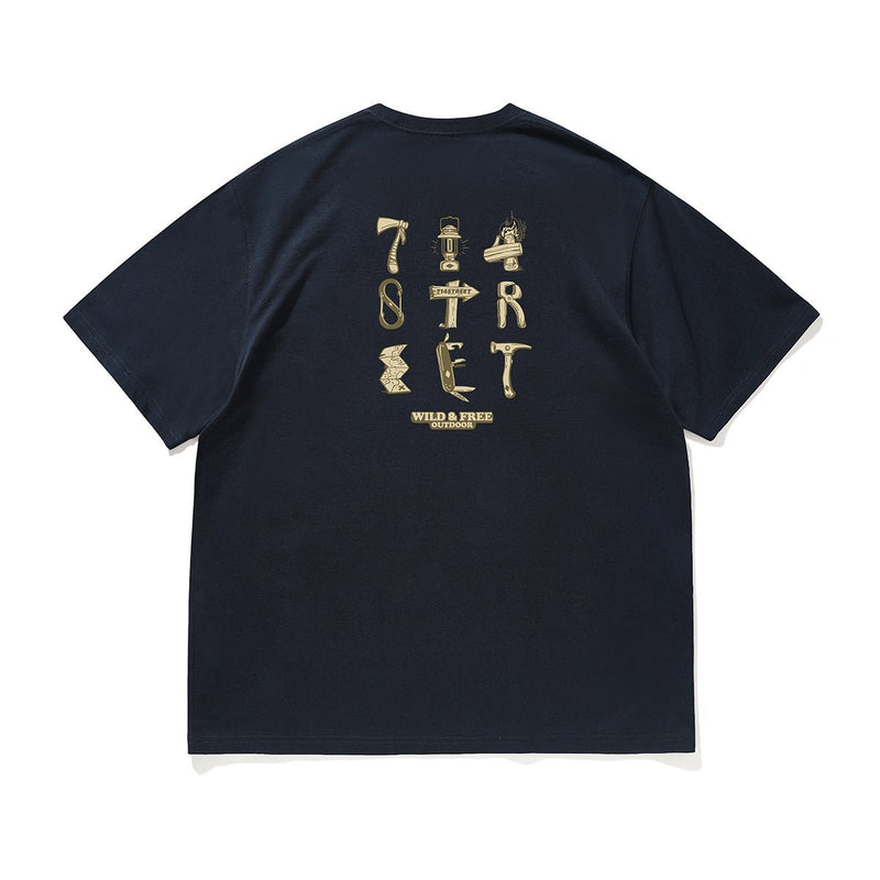 【240G】campback print t - shirt N3613 - NNine