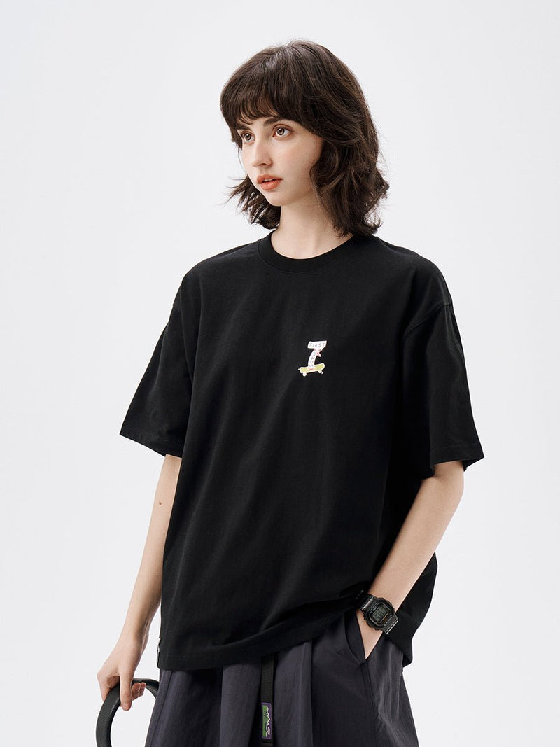 【240G】Skateboard logo print T - shirt N3612 - NNine