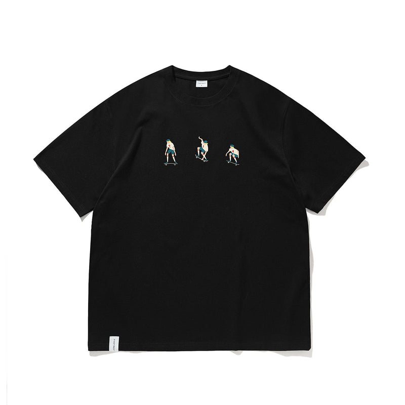 【240G】skater print t - shirt N3616 - NNine