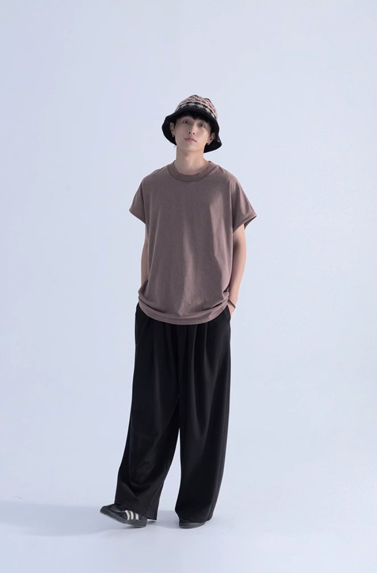 【240G】Washed vest T-shirt N3535 - NNine