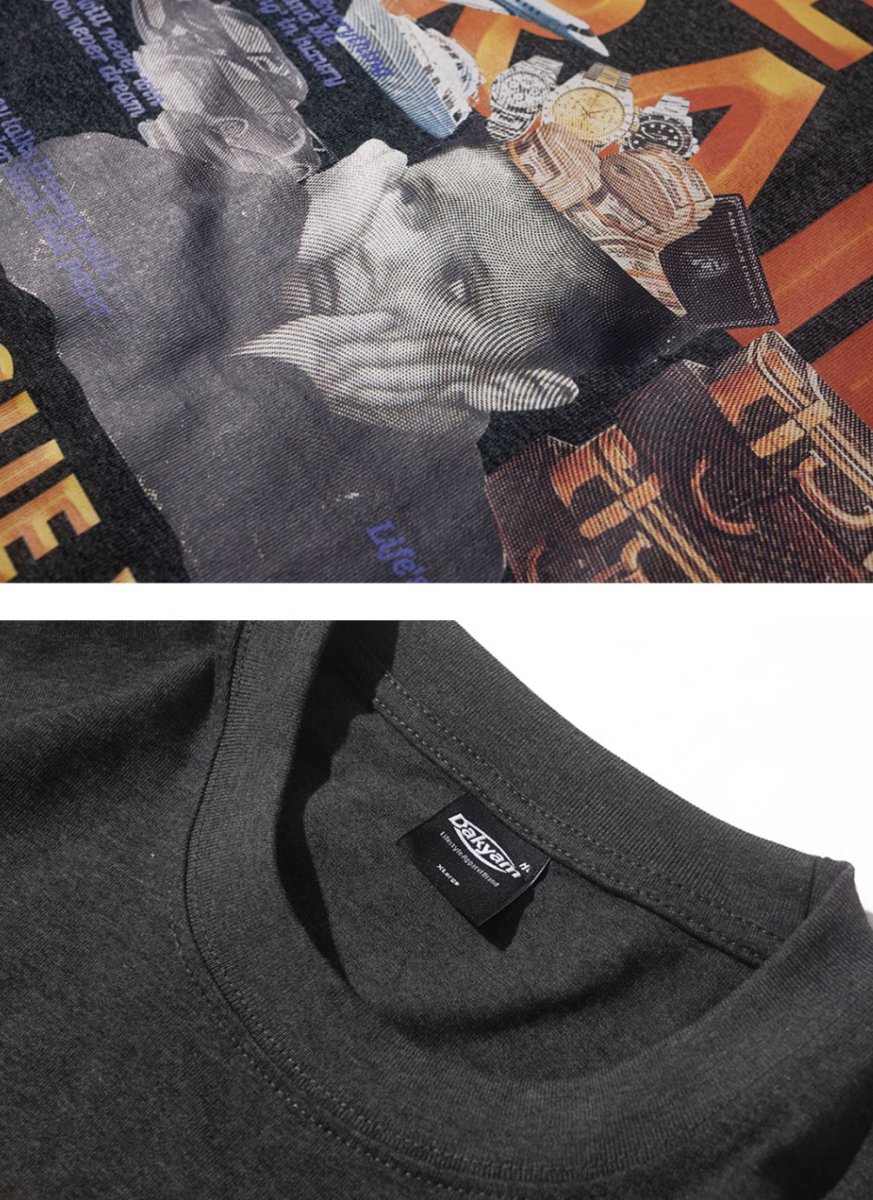 【250G】BRAIN print T-shirt N3317 - NNine