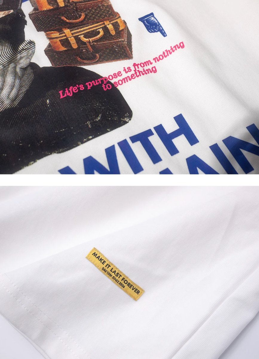 【250G】BRAIN print T-shirt N3317 - NNine
