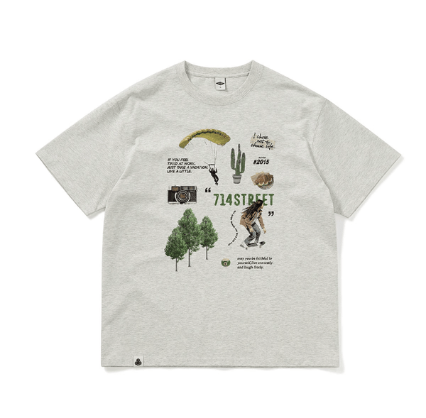 【250G】Cracked Print T-shirt / クラック プリント Tシャツ 半袖 ヴィンテージ 古着風 N5313 - ファッション通販 NNine(ナイン)
