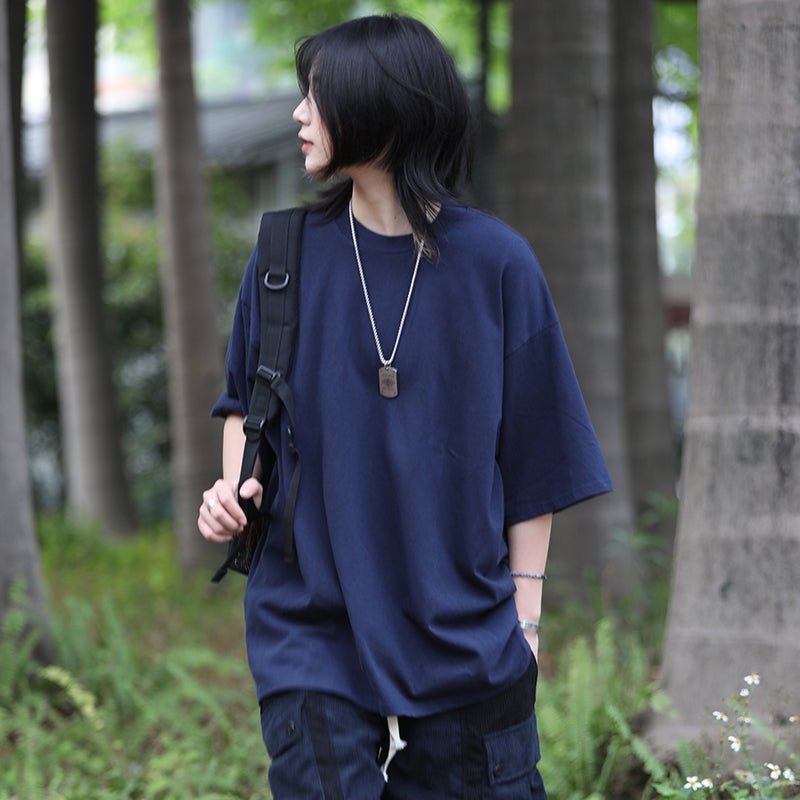 【250G】HEAVYWEIGHT LINEN BLEND COTTON T-SHIRT N3504 - NNine
