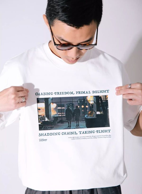 【250G】printed T-shirt N3318 - NNine
