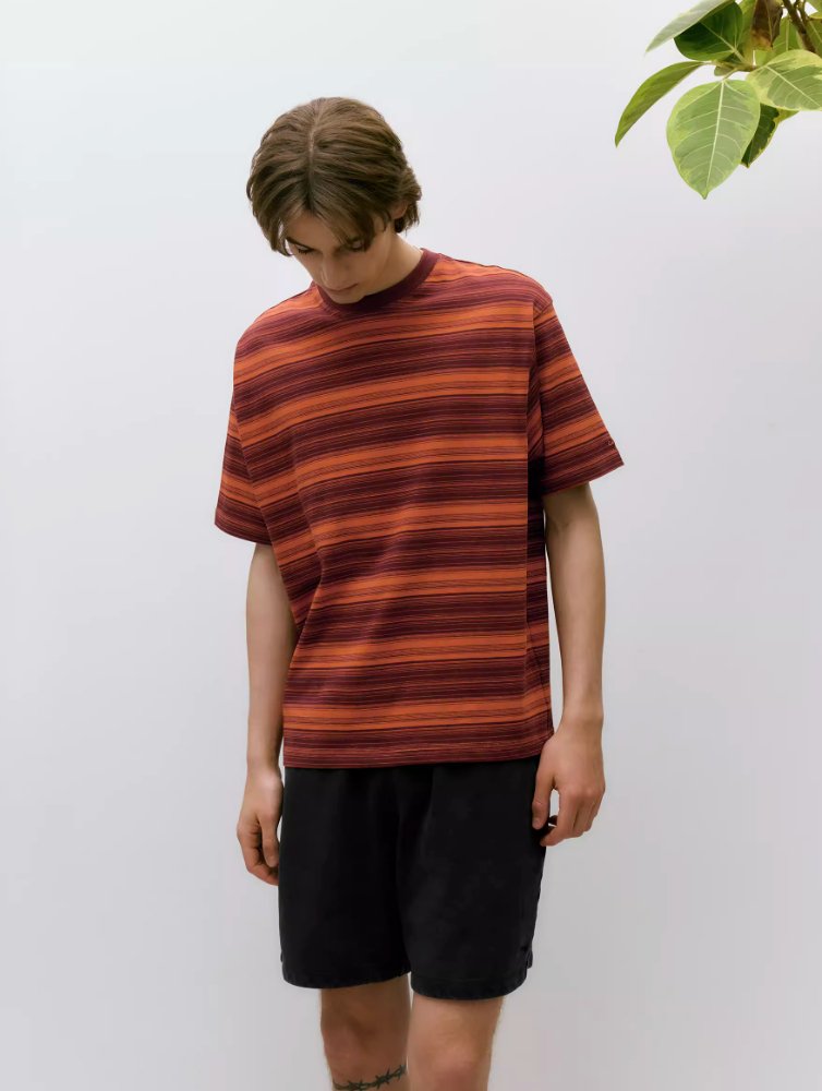 【250G】retro border t - shirt N3868 - NNine