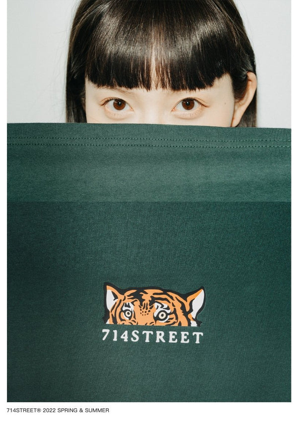 【250G】tiger print t - shirt N3621 - NNine