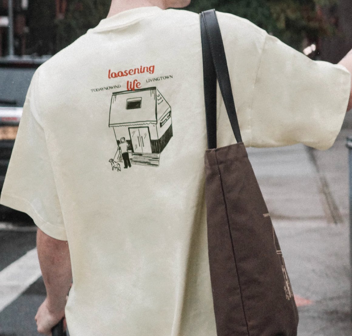 【255G】back print t - shirt N3883 - NNine