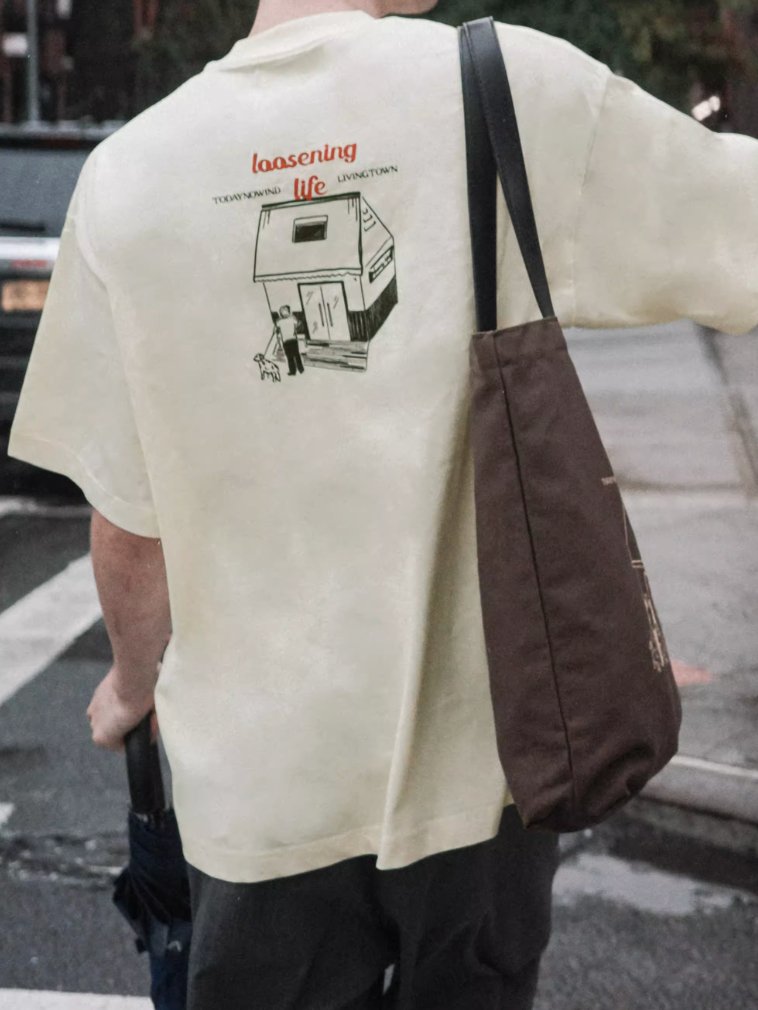 【255G】back print t - shirt N3883 - NNine