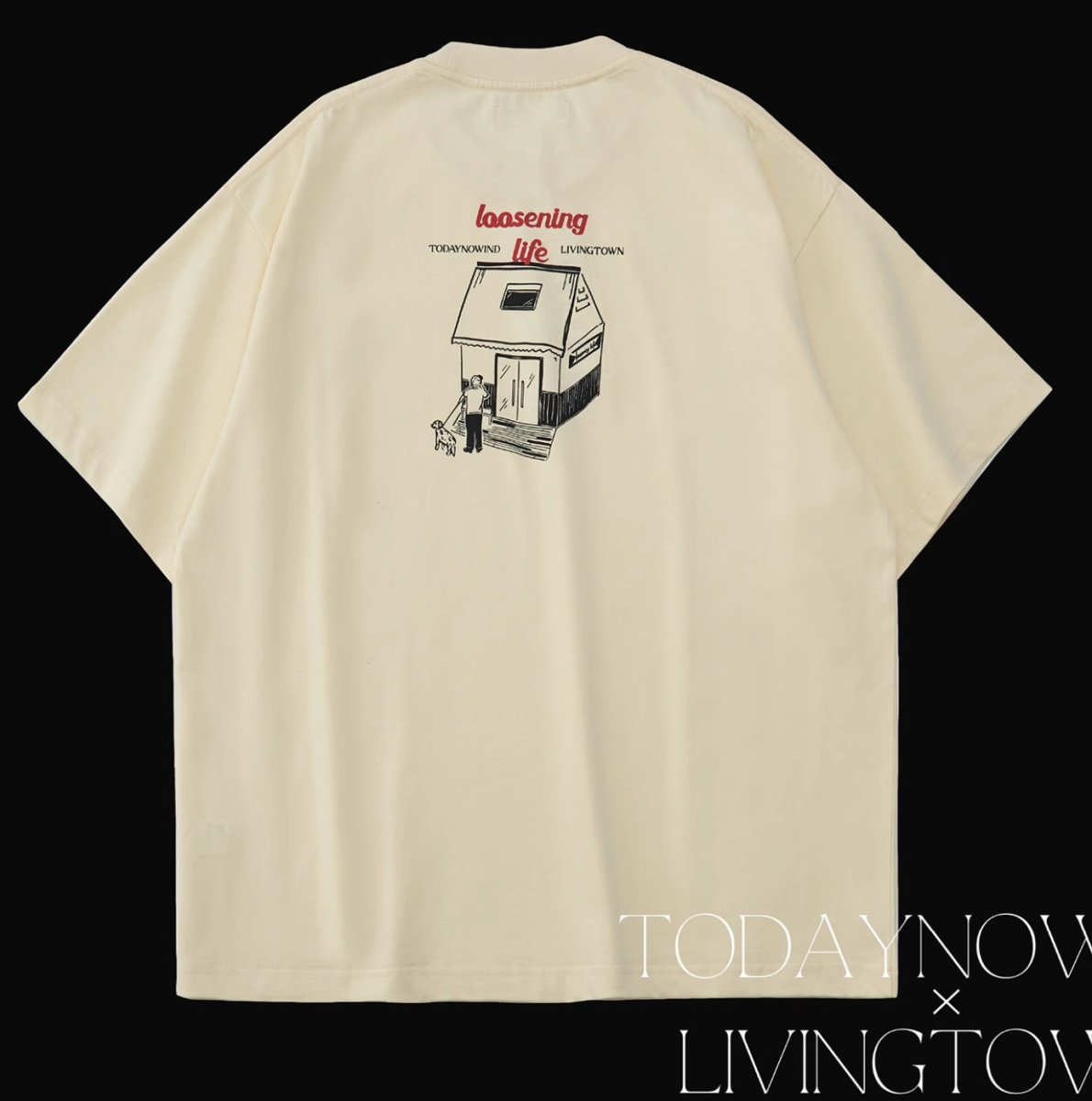 【255G】back print t - shirt N3883 - NNine