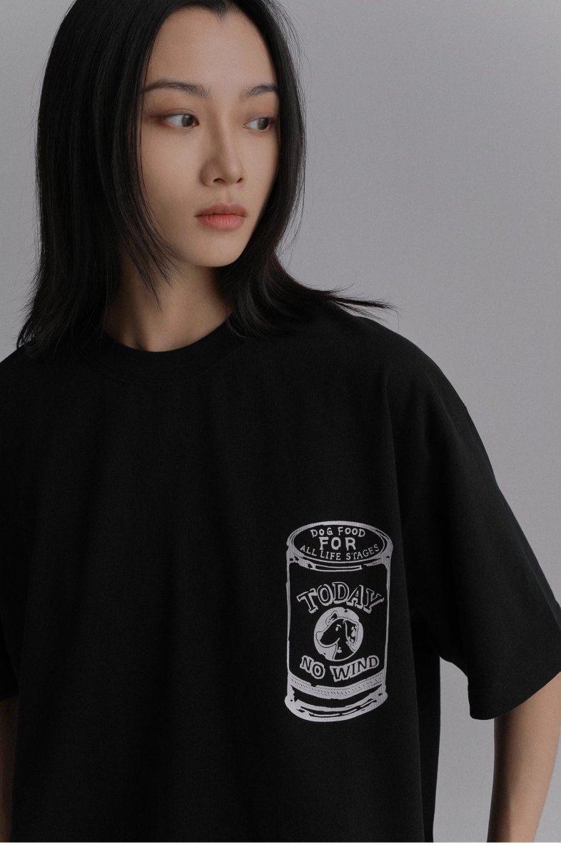 【255G】Canned silver print T - shirt / 缶詰プリントT N3922 - NNine