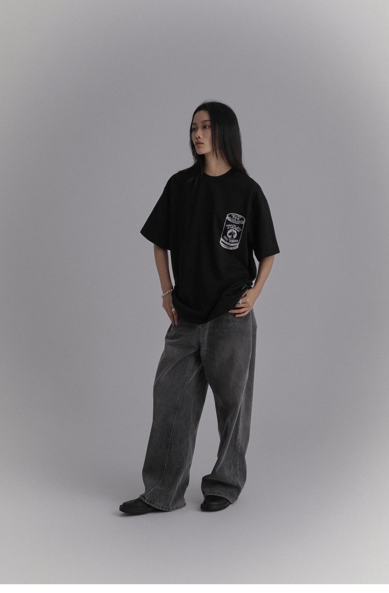 【255G】Canned silver print T - shirt / 缶詰プリントT N3922 - NNine