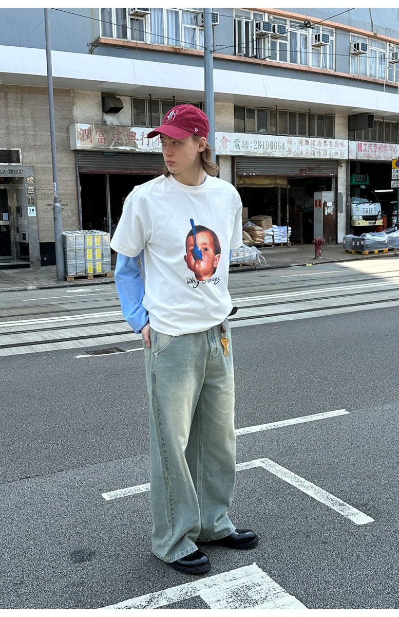 【260G】Boy print T-shirt N3492 - NNine
