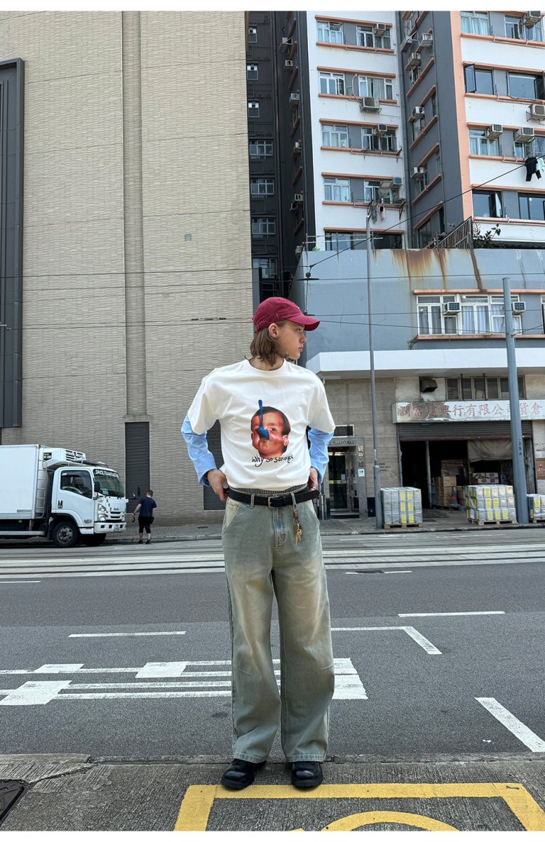 【260G】Boy print T-shirt N3492 - NNine