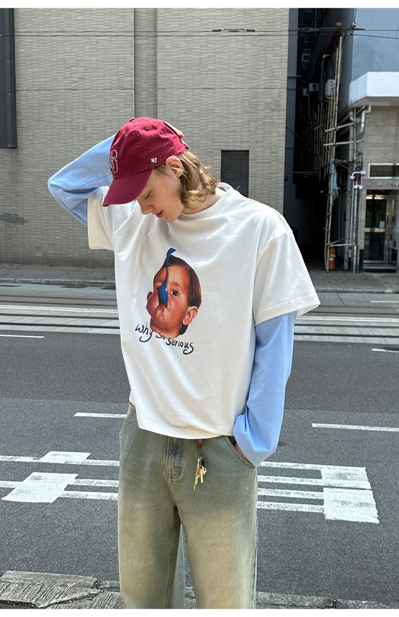 【260G】Boy print T-shirt N3492 - NNine