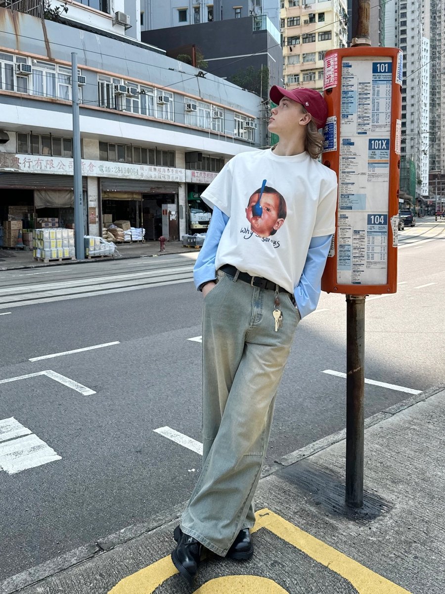 【260G】Boy print T-shirt N3492 - NNine