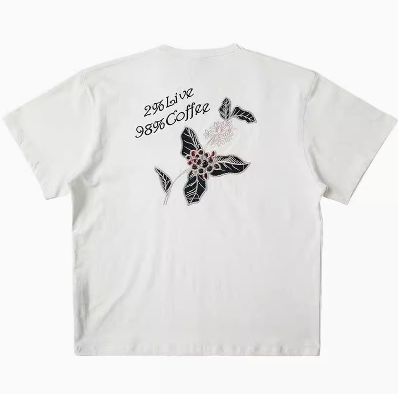 【260gG】Coffee tree print T - shirt N3929 - NNine