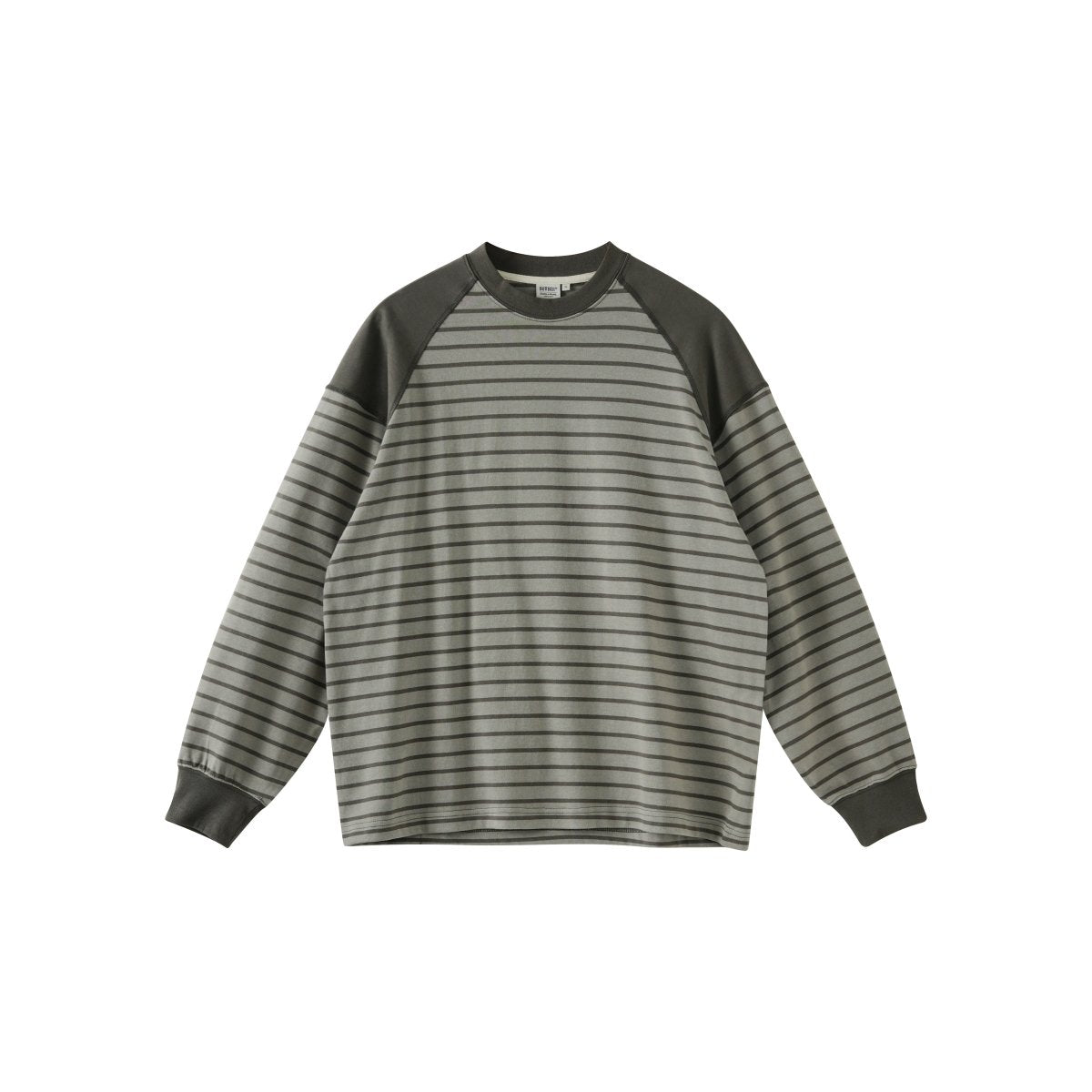【260G】round neck border t-shirt N3346 - NNine