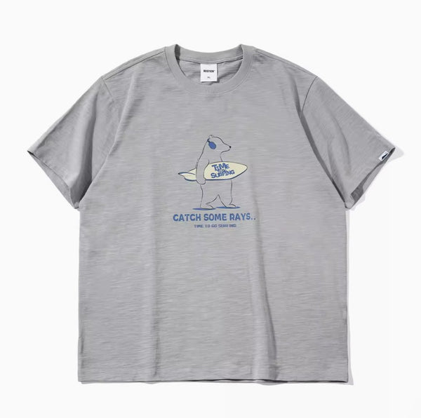 【260G】surfer bear print t - shirt / キャラクターTシャツ N3812 - NNine