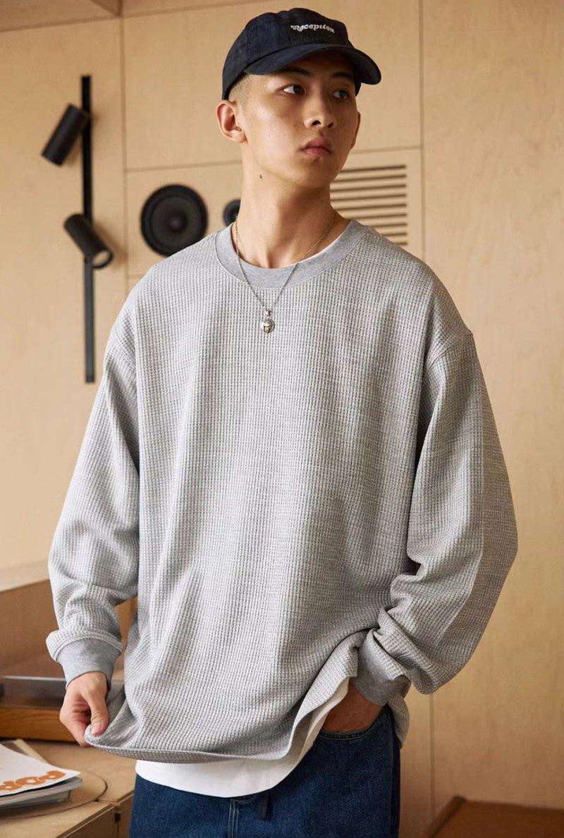 【260G】Waffle long sleeve T-shirt / 機能性アクティブワッフルロンT N4231 - NNine