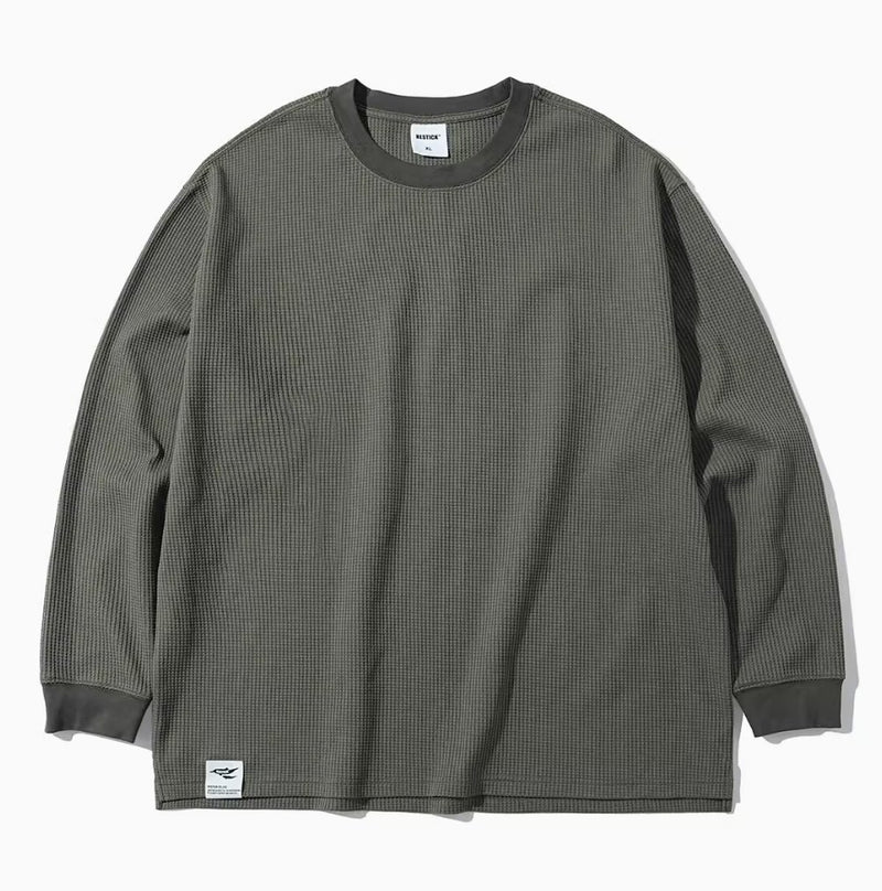 【260G】Waffle long sleeve T-shirt / 機能性アクティブワッフルロンT N4231 - NNine