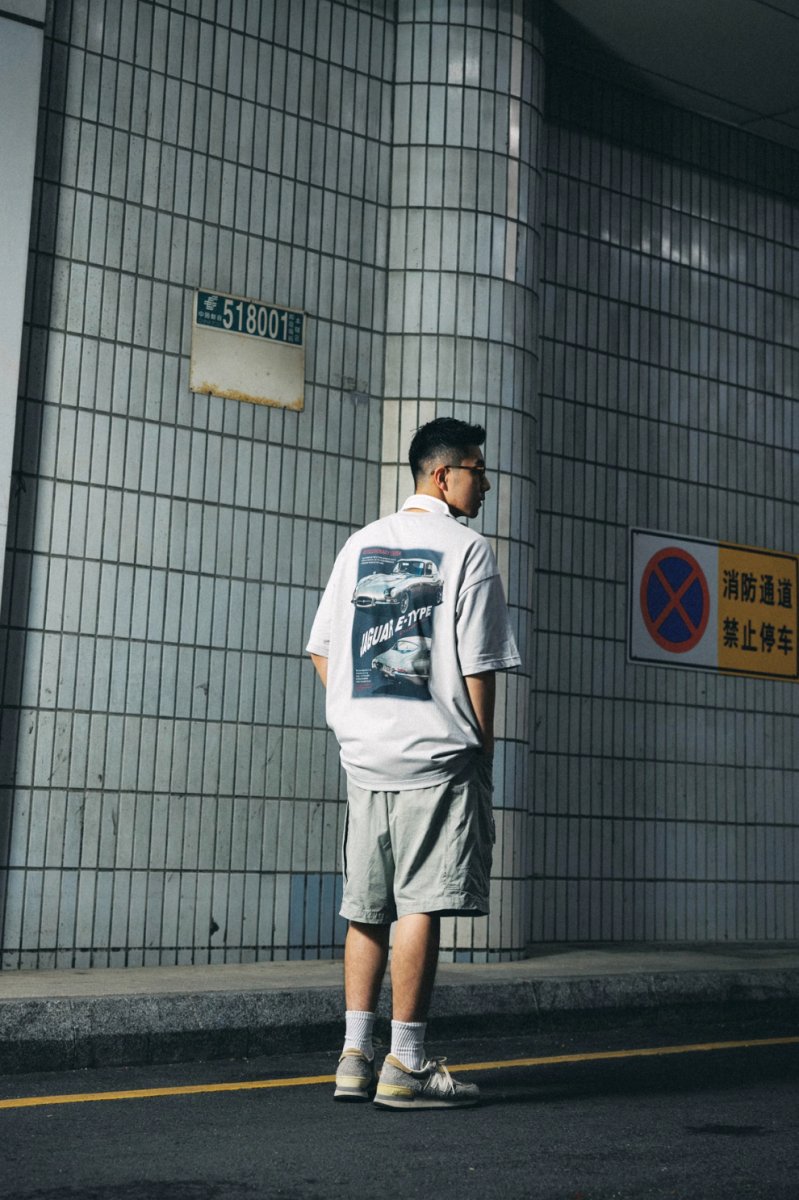 【270G】Classic car back print t - shirt N3981 - NNine