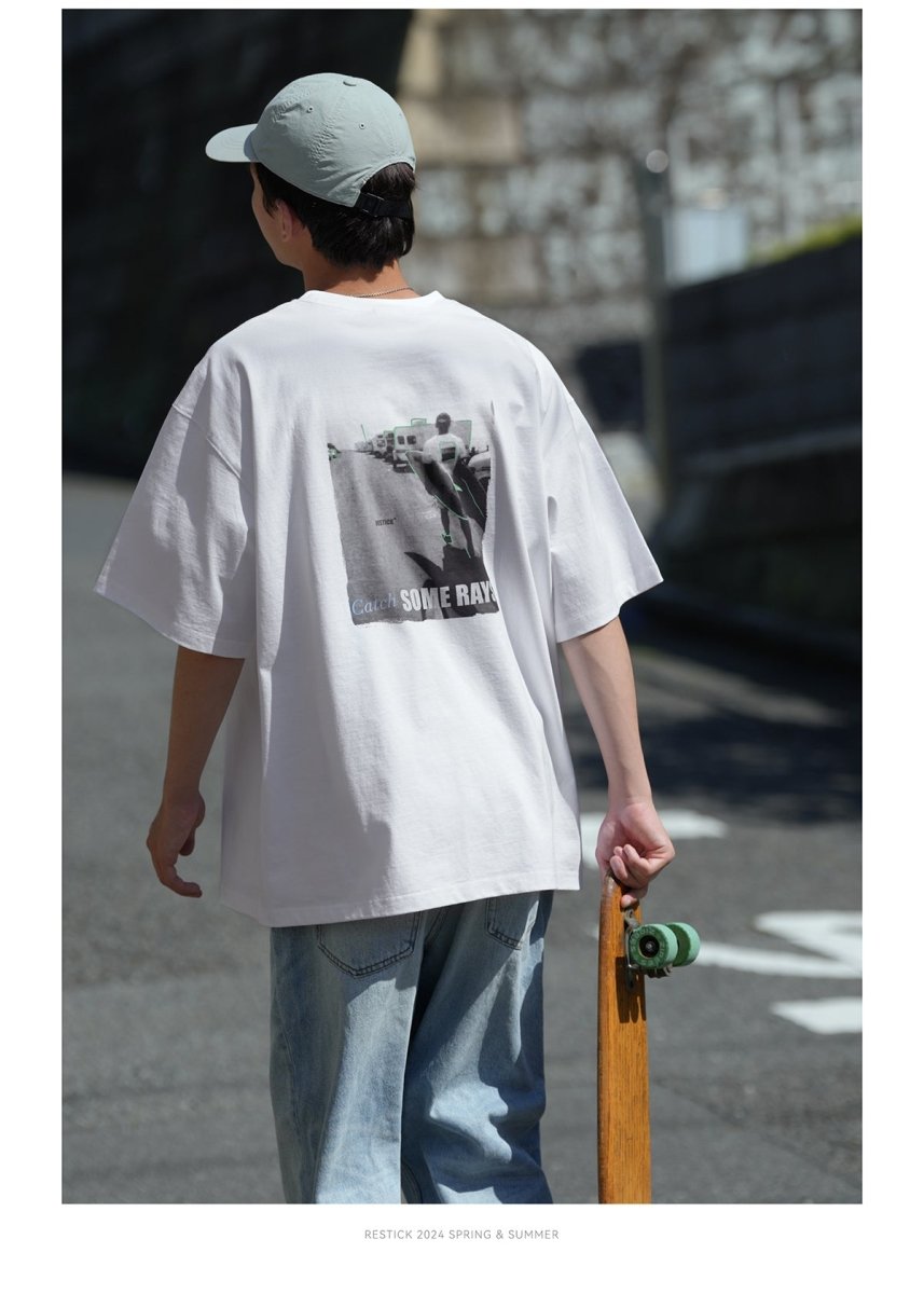 【270G】Monotone Ink Print T N3767 / モノトーンインクプリントT - NNine