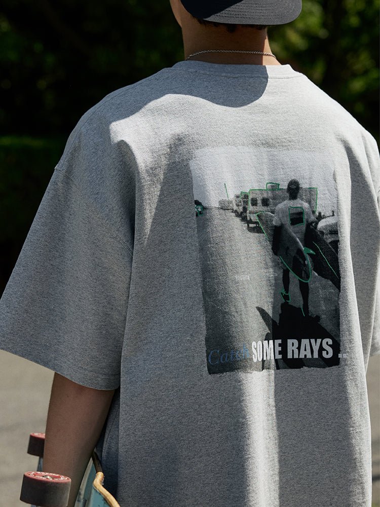 【270G】Monotone Ink Print T N3767 / モノトーンインクプリントT - NNine